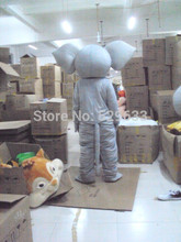 Grey elephant Mascot Costume for adults christmas Halloween Outfit Fancy Dress Suit Free Shipping Drop Shipping