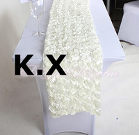 Cloth Rosette Banquet runner table Satin Runner For Table   Cheap  Price Runner Table price
