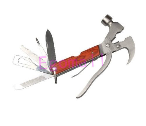 Multi functional Folding Axe Hammer Plier Rescue knife Military Hunting Knife Tool Camping Axe Hiking Saw