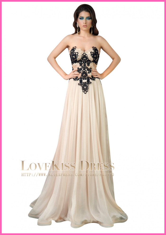 ... -Black-Lace-A-Line-Long-Chiffon-Formal-Evening-Prom-Dress-2015.jpg