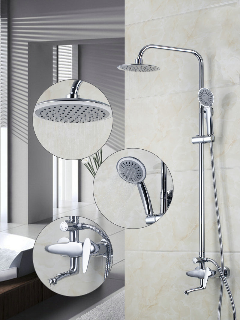 ABS Shower Faucet Bathroom Bath Shower Faucet Set Mixer Shower Faucets ...
