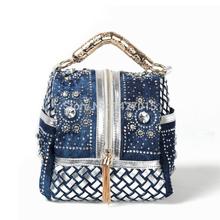 new fashion Set auger handbags embellish with PU Messenger Bags cute clutch cross body jean bags  for free shipping wholesale