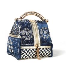 new fashion Set auger handbags embellish with PU Messenger Bags cute clutch cross body jean bags