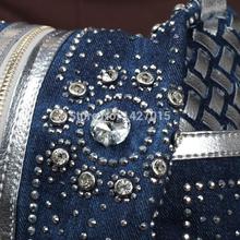 new fashion Set auger handbags embellish with PU Messenger Bags cute clutch cross body jean bags
