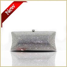 New Both Side Full Diamond Crystal Evening Bag Clutch Bags Upscale Styling Day Clutches Lady Wedding Purse#4016white/gray/black