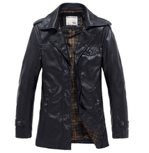 Free shipping 2014 spring, autumn and winter men leather jacket turndown collar leisure men leather coat wholesale