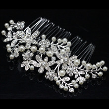 Original Design Floral Bridal Hair Combs Pearl Hair Accessories Wedding Accessories Hairpin FS011