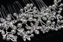 Original Design Floral Bridal Hair Combs Pearl Hair Accessories Wedding Accessories Hairpin FS011