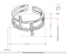 ROXI Delicate Cross ring rings platinum and Rhodium plated with AAA zircon free shipping Micro Inserted