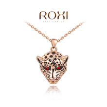 2014 Roxi new design statement necklace leopard punk rose gold plated necklaces women fashion jewlery free shipping