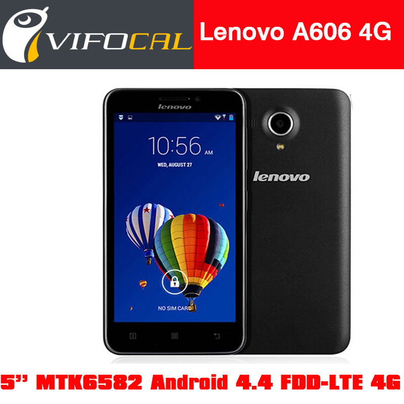 New Original Lenovo A606 LTE 4G FDD Smart Mobile Phone Android 4 4 MTK6582 Quad Core