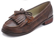 Hot Sale 2014 Autumn Newly Loafer Flat Shoes Bowknot Tassels sapatilhas femininos 2014 women loafers A327