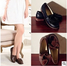 Hot Sale 2014 Autumn Newly Loafer Flat Shoes Bowknot Tassels sapatilhas femininos 2014 women loafers A327