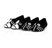 Spring Autumn Europe Loafers Velvet Cat Dog print Loafers Sapatos Femininos Autumn Boots A330