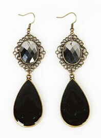 Bling Beauty 2014 New Vintage Fashion Black Drop Earrings Exaggerated earrings E104