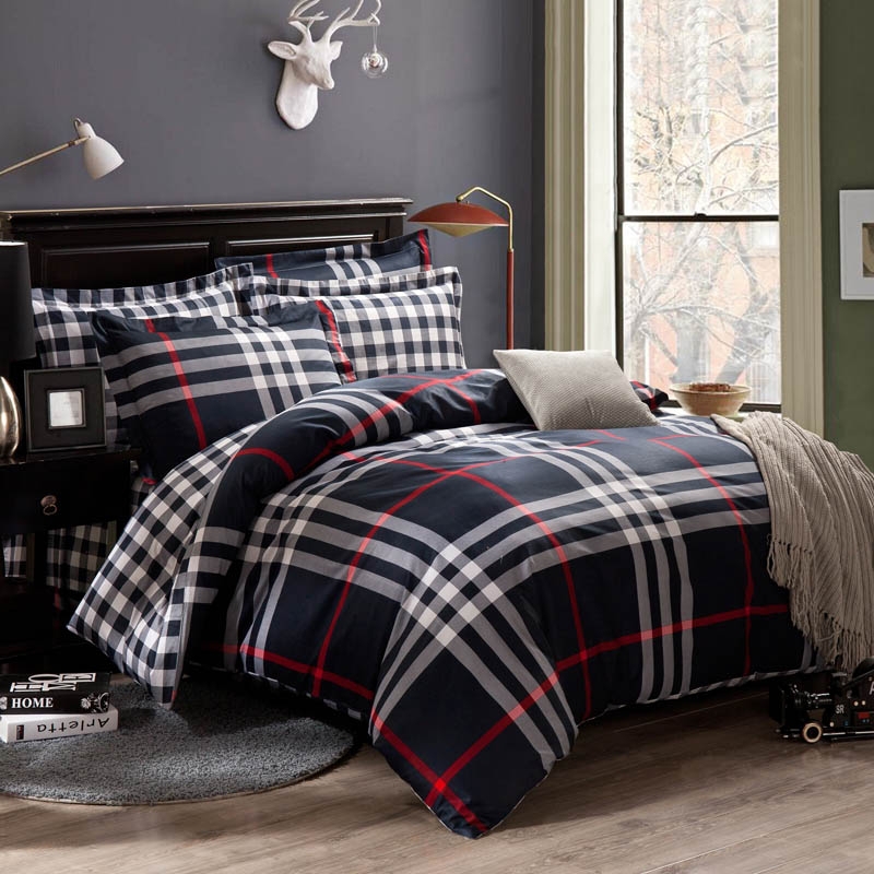 Dark-Blue-White-and-Red-Southwestern-Tartan-Plaid-Print-100-Cotton-Full-Queen-Size-Bedding-Sets.jpg