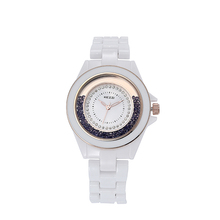 2014 Freeshipping Kezzi  Analog Casual Watches Fashion Colourful Crystal Ceramic Quartz Diamond Jewelry Lovers’  Wristwatches