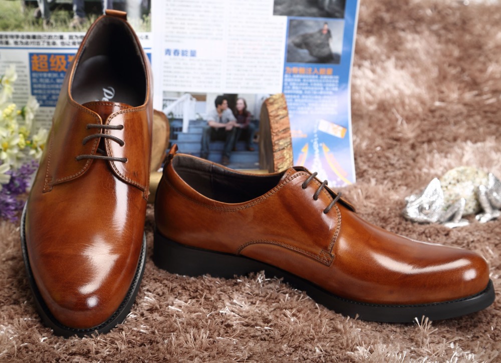 Plus Size 37-46 Personalized Iron Pointed Toe Fashion Men Wedding