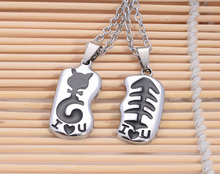 I Love You Cat Fish Wholesale 2015 New Couple Lovers Pendant Necklaces For Women s and