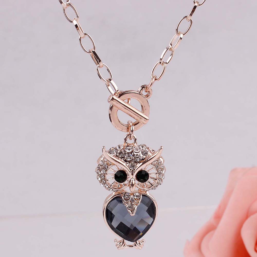 2014 New Arrival Retro Owl Necklace Gold Plated Chain Necklace Women Low key Luxury Fashion Jewelry