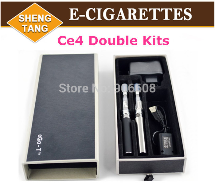 EGO CE4 Atomizer Electronic Cigarette 650mah 900mah 1100mah eGo Double E cigarette kits in Gift Box