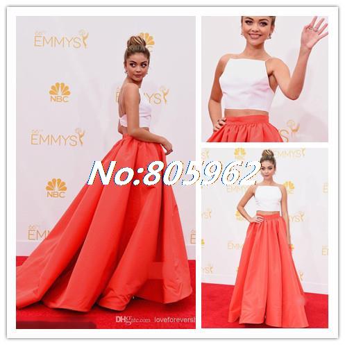 2014-Emmy-Awards-Celebrity-Dresses-Sarah-Hyland-White-Tops-Red-Carpet ...