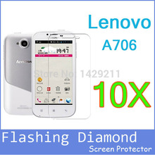 10x Diamond Sparkling Lenovo a706 LCD Film.Lenovo Screen Protector for A706 Free Shipping + Cleaning Cloth