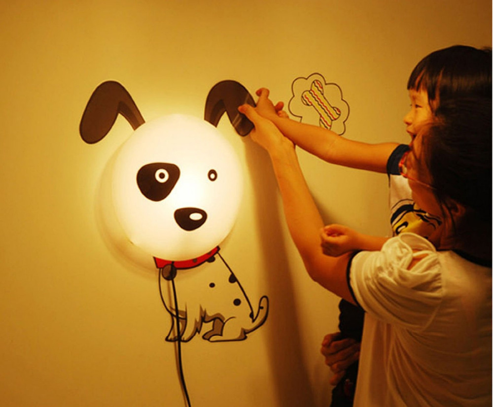 Discount 2015 New Wallpaper Stickers Paper Wall Lamp Novelty Kid Baby Bedroom 3D Cartoon Night ...