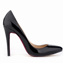 2015 Red Sole Women 11cm high heels work pumps sexy women shoes big US size red