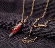 2014 Bright Oil Cute Cystal Red Parrot Lovely Girls Necklace N435