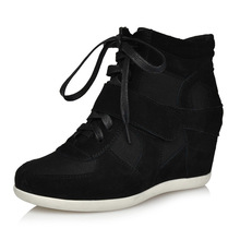 Black and More Color Isabel Marant Genuine Leather Size34~40 New Corium Boots Height Increasing women Sneakers Casual shoes