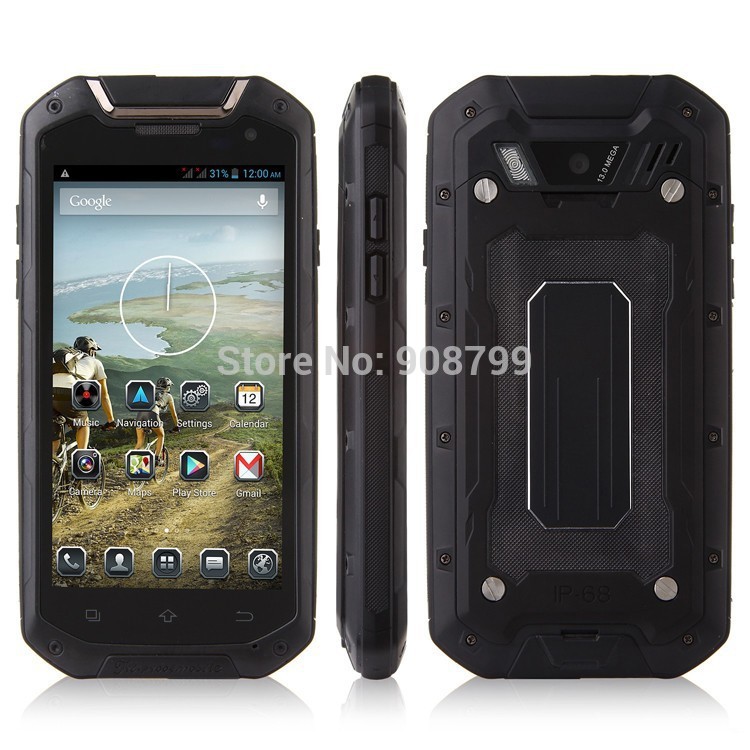 4 5 Inch Jaguar V12 Rugged IP68 Waterproof 3G Smartphone MTK6589T Quad Core Android 4 2