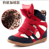 Isabel Marant Genuine Leather Size 35~42 New 68 style Boots Height Increasing women Sneakers Shoes Free Shipping