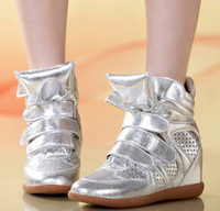 Summer Hollow Ventilation Genuine Leather Boots fashionable Sneakers Shoes Isabel Marant Leather Height Increasing Sneakers