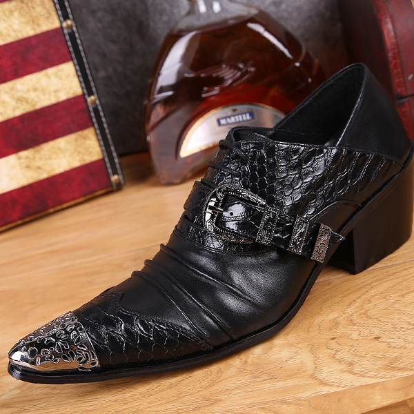 Fashion Runway Stage Men Dress Shoes Genuine Leather Lovely Cartoon