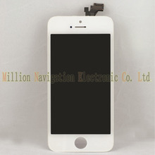 Free Shipping B quality 5S Mobile Phone Parts For phone 5 5s LCD white color  With Touch Screen Assembly