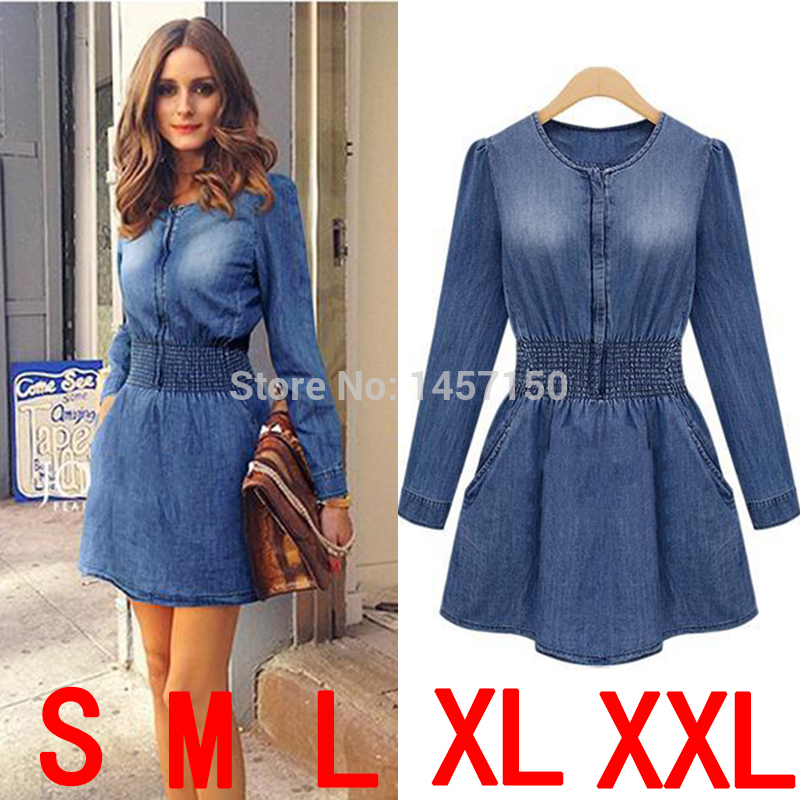 Women's plus denim dresses