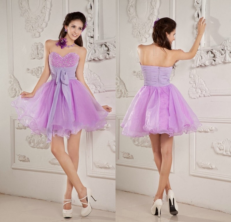 ... Dillards A-Line Mini Purple Organza Homecoming Dresses(China (Mainland