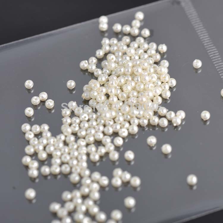 Wholesale 3mm 4000pcs Acrylic Round Pearl Seed Spacer Beads For Jewelry DIY Free shipping ZZ003