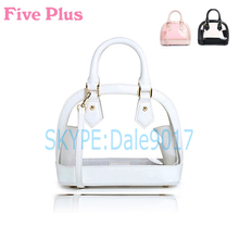 OCHIRLY FIVE PLUS Ladies transparent jelly design PU tote