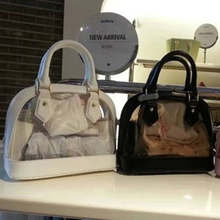 OCHIRLY FIVE PLUS Ladies transparent jelly design PU tote