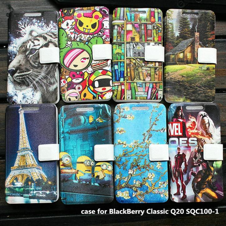 PU leather case for BlackBerry Classic Q20 SQC100 1 case cover