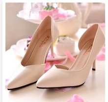 2014 new fall fashion high-heeled European and American trade OL thin shallow mouth singles shoes with pointed shoes temperament