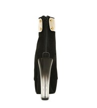 Free shipping new 2014 martin boots high heeled platform shoes female sandals black ankle boots clear