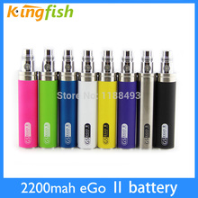Colorful 2200mah eGo battery Ego II week e cigarette battery for ce4 ce5 mt3 protank atomizer ego-t 510 thread ego battery
