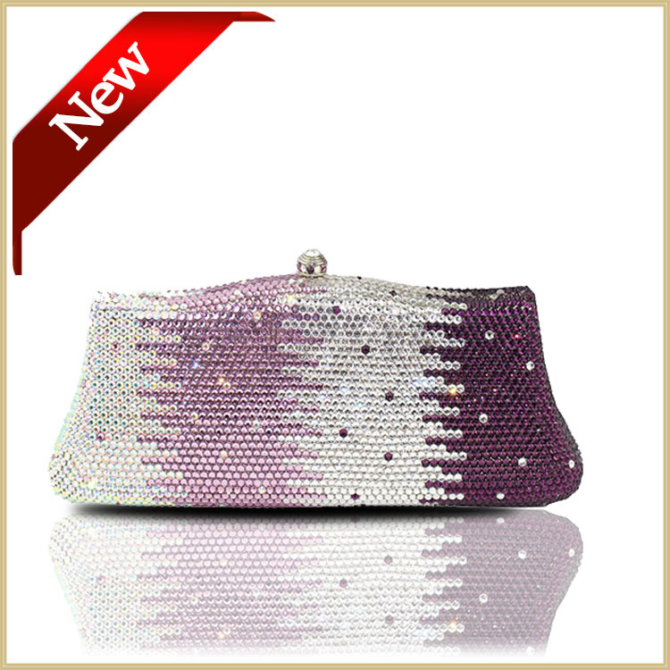 Lady Banquet Full Rhinestone Evening wedding Purse Handmade beautiful luxury Bridal Party Clutch bag for weddings