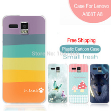 New Arrival Lenovo A8 Case,Plastic PC Cell Phone Case For Lenovo A808T Fashion Color Cartoon A8 A808T Cover Bag Free Shipping