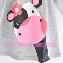 retail girls baby clothes Little Cow modeling clothes 100 cotton casual long sleeved T shirt Pants