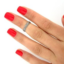 2014 Fashion Celebrity Fashion Simple Retro Flower Design Adjustable Finger Toe Ring Jewelry