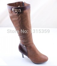 Free shipping autumn and winter high-heeled shoes to help women boots high end single ladies boots high boots